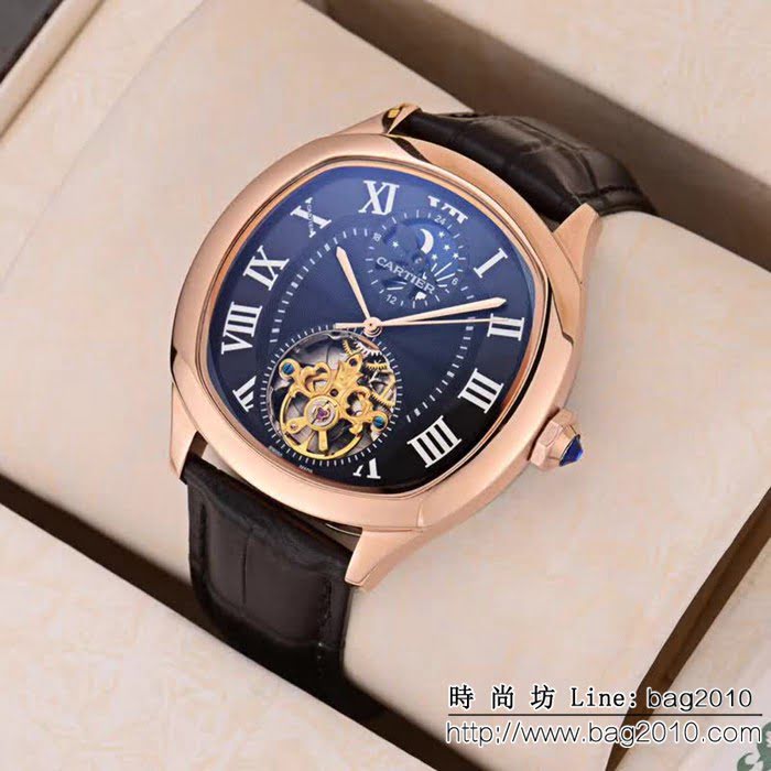 CARTIER卡地亞 熱賣經典休閒大飛輪 精品男士腕表  WSS2917